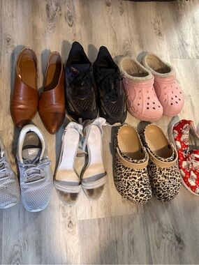 7 pairs of shoes (size 8; $30 for all)